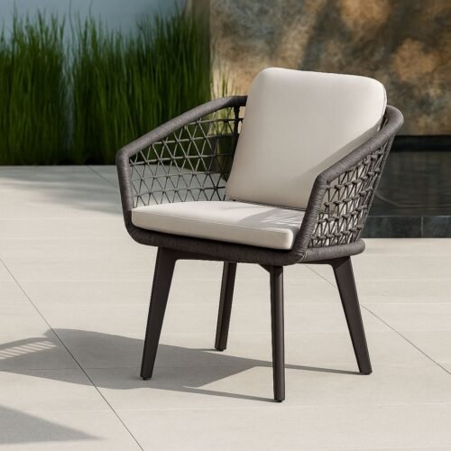 chaise en aluminium de jardin