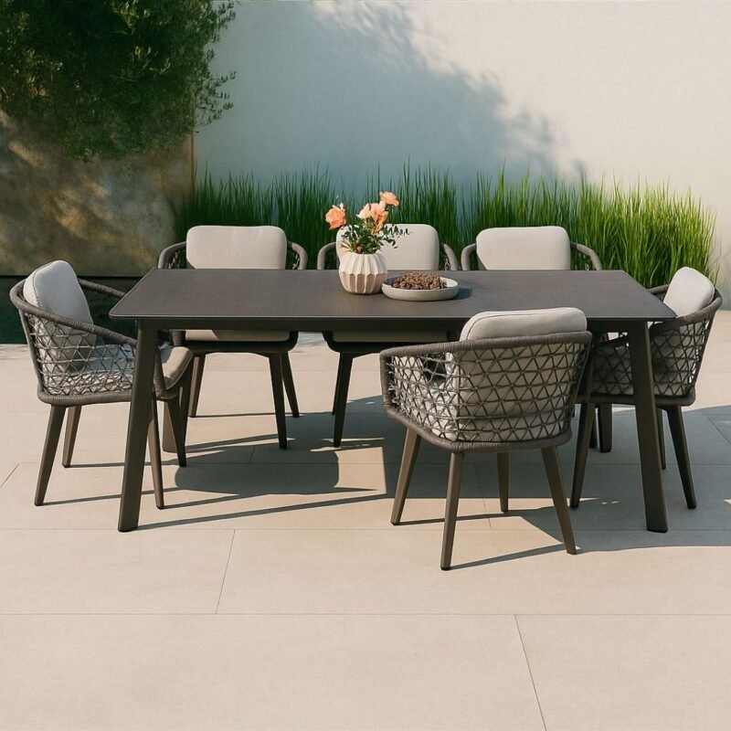 table exterieur aluminium 8 personnes