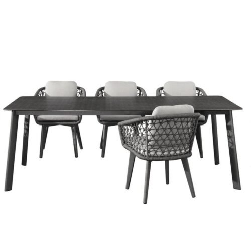 table exterieur aluminium 8 personnes la reunion