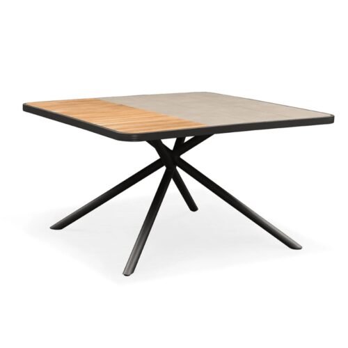 table exterieur aluminium et bois pas cher