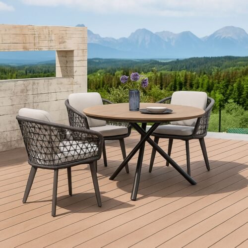table ronde exterieur terrasse jardin